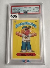 1986 Garbage Pail Kids Series 3 #84B Rod Wad-Barber Back PSA 6 RARE