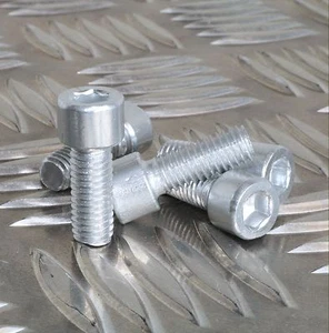 M8 x 20mm Bolt Industrial Finish Silver Anodised Aluminium Patina Special effect - Picture 1 of 12