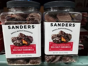 Sanders Dark Chocolate Sea Salt Caramels 28 Ounce Each (2 PACK) FREE SHIPPING!! - Picture 1 of 5
