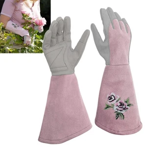 Gardening Gloves Thorn Proof Extra Long Gloves Hand Protector Pink for Women - Picture 1 of 9