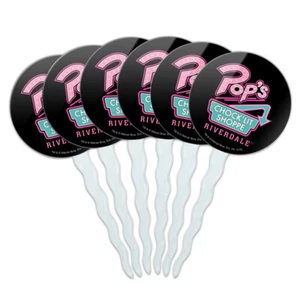 Riverdale Pops Chock'lit Shoppe Cupcake Picks Toppers Decoration Set of 6 - Picture 1 of 6