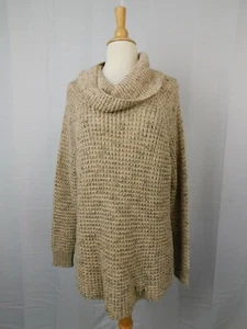 American Rag CIE Chunky-Knit Cowl-Neck Sweater Size Small, Beige #3245 - Picture 1 of 4