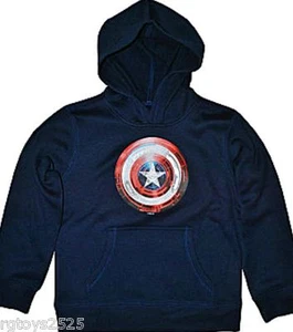 Marvel Captain America Pullover Hoodie Size 10-12 14-16 18 New Childs Sweatshirt - Picture 1 of 1