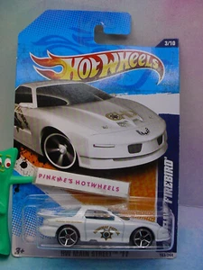 2011 Hot Wheels PONTIAC FIREBIRD #163∞white;HIGHWAY PATROL; Walmart HW banner∞z3 - Picture 1 of 4