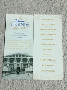 Scheda Programma Expo Disney Legends 30° Anniversario 2017 D23 - Foto 1 di 3