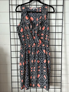 Collective Concepts Dress Womens XL A-Line Ruffle Frill Plunge Cottagewear Coast - Picture 1 of 13