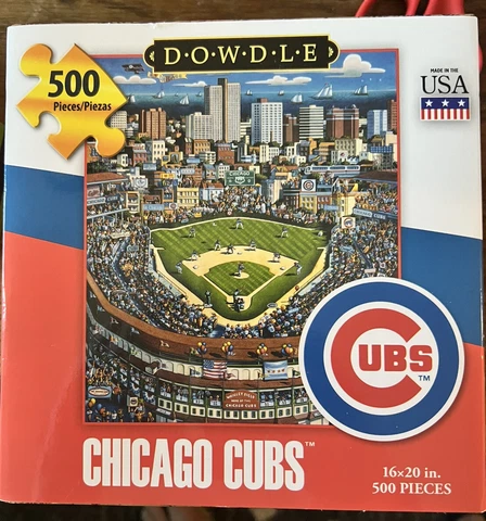 Chicago Cubs Wallet & Puzzle. Brand New. 500 piece . Wrigley Field Cover