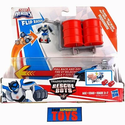 Playskool Heroes QUICKSHADOW race car Transformers RESCUE BOTS flip racer figure - Image 1 of 4
