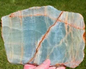 GLACIER STONE, BLUE ONYX SLAB 475 grams Crystal, Mineral/Jasper/Rock/Cab/agate