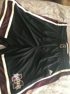 HERREN MISSISSIPPI STATE BULLDOGS GAME USED BASKETBALL SHORTS ADIDAS XXL 2XL - Bild 1 von 2