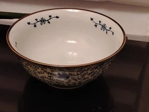 Splendido servizio ciotola vintage giapponese blu e bianco dipinto a mano - Foto 1 di 8
