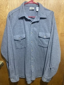 Vintage Five Brother Flanellhemd Herren LARGE GRAU Freizeit Taschen HERGESTELLT IN DEN USA klassisch - Bild 1 von 7