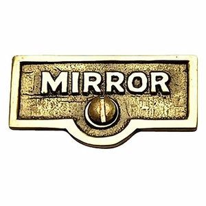 Switch Plate Tags MIRROR Name Signs Labels Lacquered Brass | Renovator's Supply - Picture 1 of 1