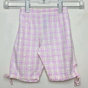 Disney Kids Based On Winnie The Pooh Size 12M Plaid Pink Shorts Capris Vintage - Picture 1 of 8