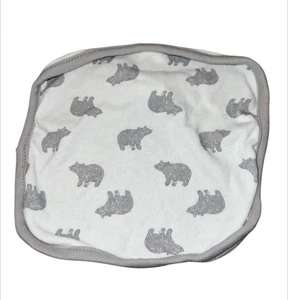 Rarität Carters Just One You weiß grau Bären Frottee Waschlappen Baby Lovey - Bild 1 von 2