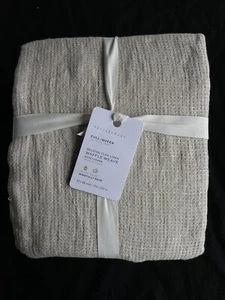 POTTERY BARN BELGIAN FLAX LINEN WAFFLE WEAVE FULL / QUEEN DUVET W/ 2 EURO SHAMS - Picture 1 of 6