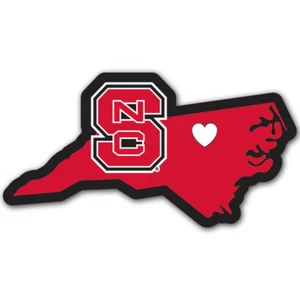 North Carolina State Wolfpack Home State Vinyl Auto Decal NCAA N. Carolina Shape - Picture 1 of 1