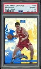 2013-14 Panini Crusade Yao Ming Blue Prizm PSA 10 Card #263 POP 6