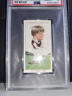 1928 WA & AC Churchman Robert T  Bobby Jones Men of the Moment PSA 6 - Image 1 of 4