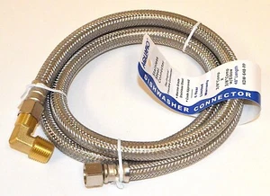 TRECCIA D'ACQUA LINEA ACQUA TRECCIA IN ACCIAIO INOX 48 POLLICI KDW-648-PP 3/8" COMP CON ADATTATORI! - Foto 1 di 4