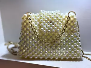 women pearl bag handmade peal beaded bag for ladies wedding party - Picture 1 of 3