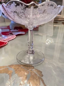 Vintage Cambridge Rosepoint Compote - Picture 1 of 2