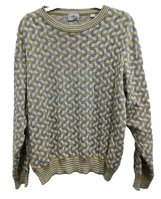 Suéter de Colección Años 80 Linea Uomo Para Hombres Abuelo Talla Mediana Gris Oliva Pullover Tejido Foto 1 de 4