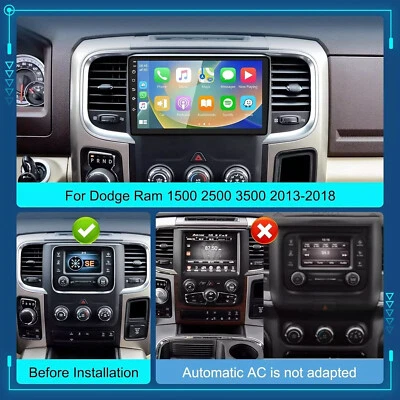 9''HD Car Radio GPS Navigation Android 4+64GB For 13-18 Dodge Ram 1500 2500 3500 - Image 1 of 4