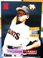 1994 Topps Stadium Club Debut Baseball Card - Salomon Torres #314 (EX) Free Rtns