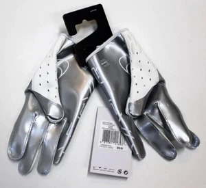 NUEVO CON ETIQUETAS Guantes Receptor de Fútbol Nike Grandes Vapor Jet 129862 Plata Blanco Nuevos - Imagen 1 de 6