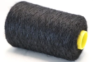 D28 250g NOPPEN EFFEKT MOHAIR / KNÖTCHEN KASCHMIR SCHWARZ (3) Zwirn - Bild 1 von 9