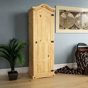 Corona Wardrobe 1 Door Solid Wood Pine Mexican Bedroom Storage Furniture - Picture 1 of 6