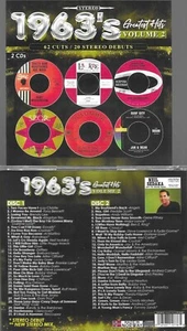 1963s GREATEST HITS, VOL. 2-2 CDs-62 CUTS/20 STEREO DEBUTS-IMPORT - Picture 1 of 1