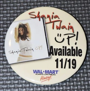 Shania Twain Up! CD Walmart Promo Knopfstift BRANDNEU + jetzt mit KOSTENLOSEM GESCHENK - Bild 1 von 2