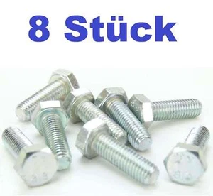8x M8 x 25 Sechskantschrauben Maschinenschrauben M8x25 DIN 933 Gewindeschrauben - Bild 1 von 4
