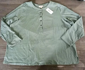 Style & Co Henley New Pale Sage Größe 1X Neu  - Bild 1 von 9