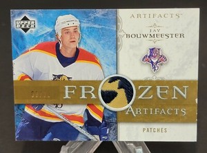 2006-07 Artifacts Frozen Artifacts Patches Gold #FA-JB Jay Bouwmeester 9/10