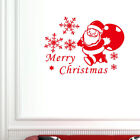 Weihnachtsfenster Aufkleber Schneeflocke Weihnachtsmann Party Zubehör (rot)