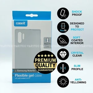 CASEIT Note10+ Gel Silicone Clear Case Back Cover for Samsung Galaxy Note10 Plus - Picture 1 of 1