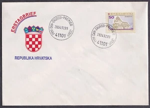 Croatia, 1992-04-28, Croatian Towns; Sibenik, FDC - Picture 1 of 1