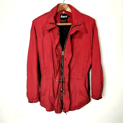 Chaqueta de esquí vintage años 90 Nordica Classics para mujer roja oscura abrigo al aire libre rojo talla 8 Foto 1 de 4
