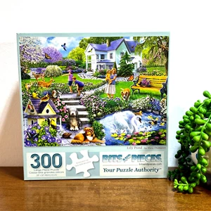 Rompecabezas de 300 piezas Bits and Pieces Lily Pond casa de campo - Imagen 1 de 2