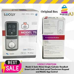 Lockly Model 7S Smart Deadbolt Lock con tastiera touchscreen app mobile Bluetooth - Foto 1 di 4