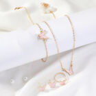 5PCS Fashion Butterfly Pendants Necklace Earrings Ring Bracelet Sets For Wom _cu