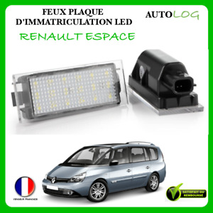 SET DE 2 FEUX ECLAIREUR DE PLAQUE IMMATRICULATION LED Renault ESPACE 4 3.0 DCI