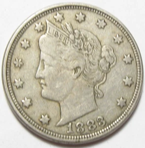 1883 Liberty "V" Nickel - Without Cents - #11115-5 - Picture 1 of 2