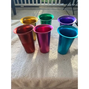 Vintage Color Craft eloxiertes Aluminium Becher 6er Set - Bild 1 von 4