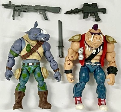 Набор экшн-фигурок ЧЕРЕПАШЕК НИНДЗЯ лот товаров БИБОП и ROCKSTEADY 7 дюймов TMNT классика - Изображение 1 из 4