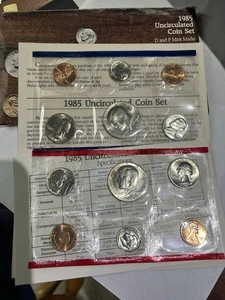 1985 P and D, United States Mint Uncirculated 10 Coin Set Complete - Picture 1 of 1