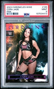 2023 Chronicles WWE Origins Cora Jade Pink /349 #145 PSA 9 POP 2 - Foto 1 di 2